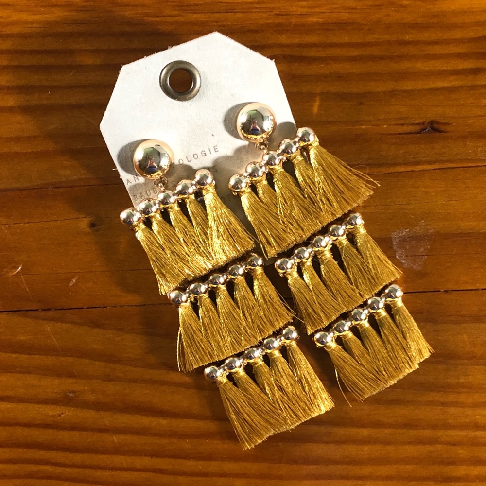 NWOT Anthropologie tassel earrings from BaubleBar